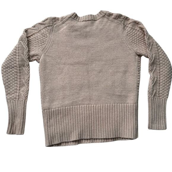 Gap Sweater Size XL Womenss Cream Ivory Cable Knit Fisherman Chunky Crew Neck - Picture 5 of 5
